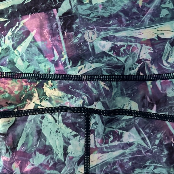 Lululemon Run top speed crop tights iridescent multi size 4 - Picture 3 of 5